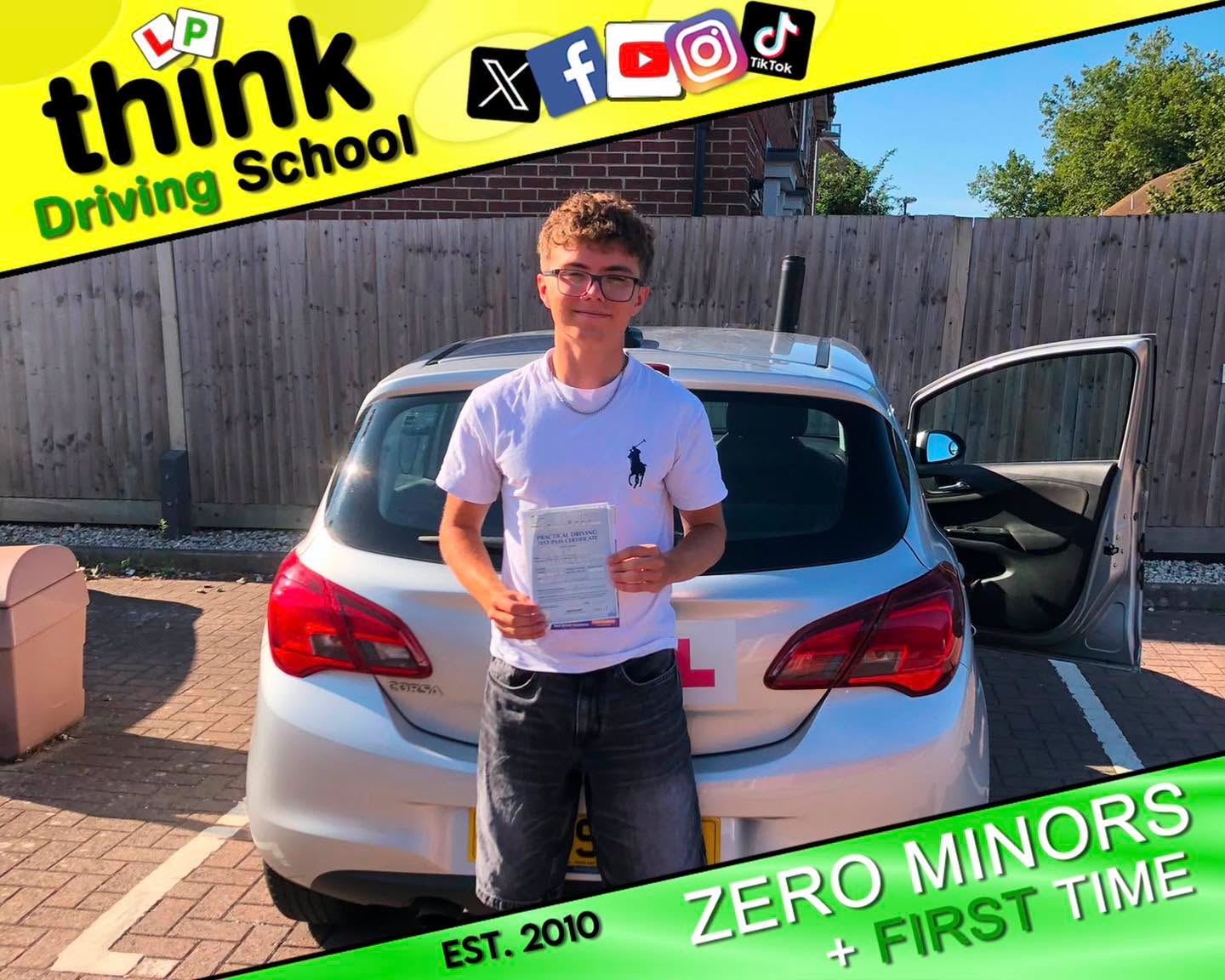 Stuart very happy learner who passed with think driving school 