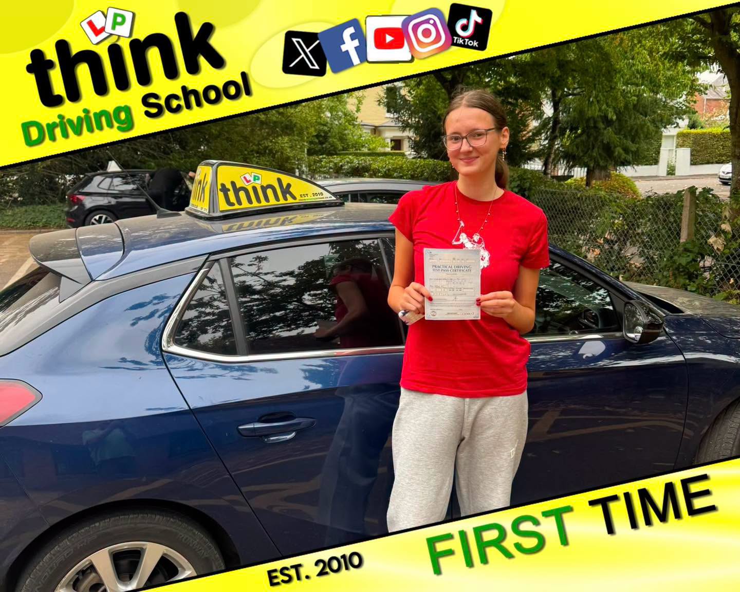 Passed with think driving school June 2026 and left this 5 star review