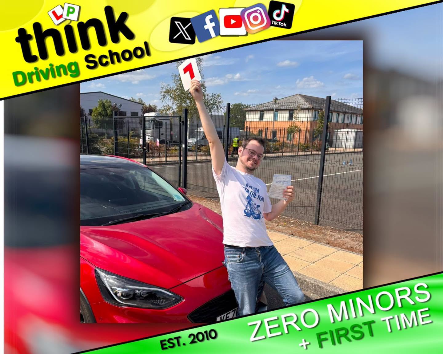 Passed with think driving school AUGUST 2026 and left this 5 star review