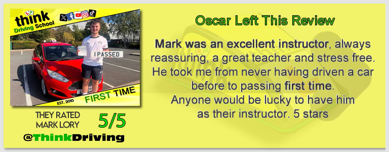 Passed with think driving school June 2026 and left this 5 star review