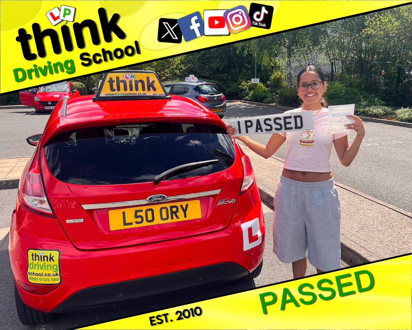 Passed with think driving school June 2026 and left this 5 star review