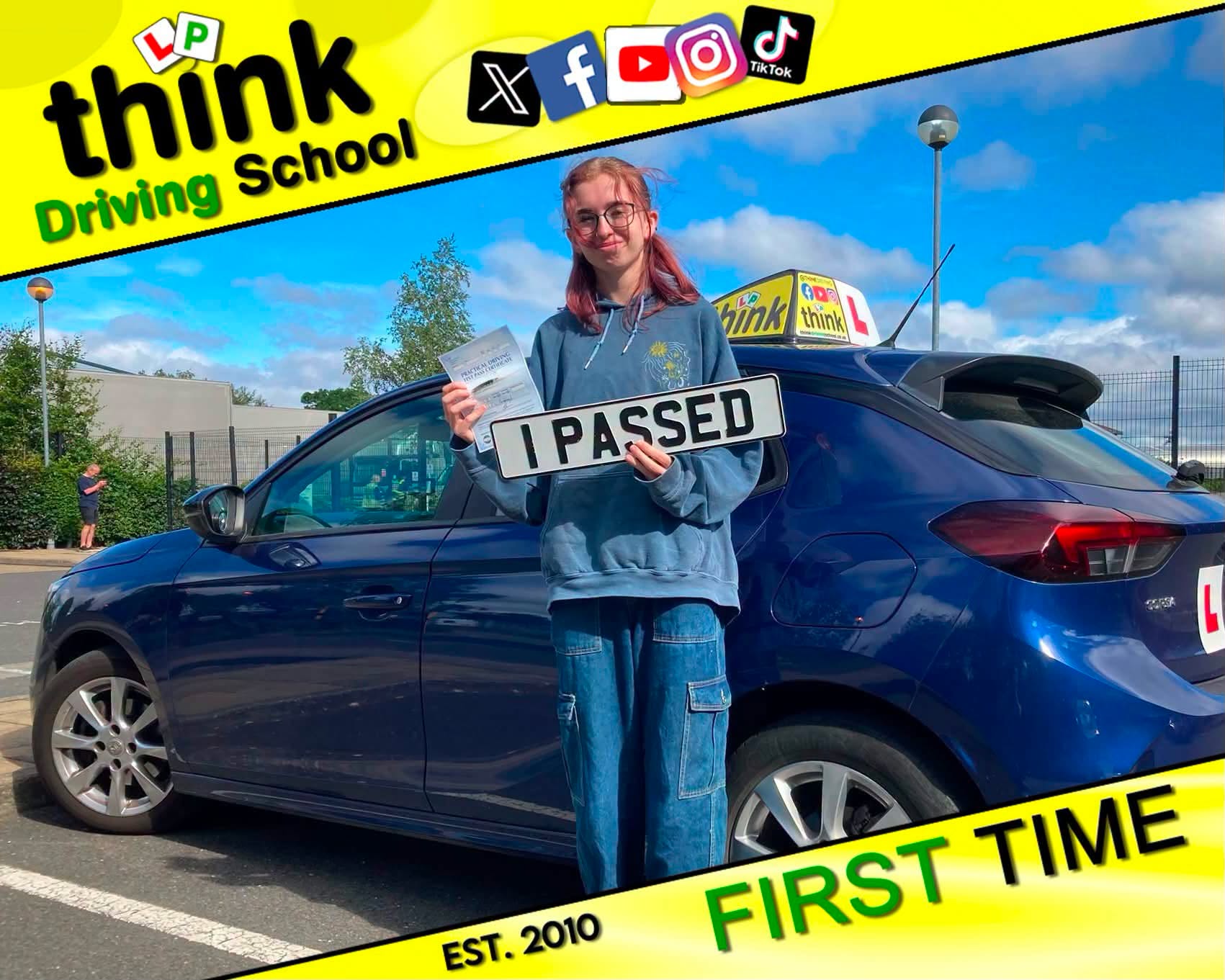 Passed with think driving school June 2026 and left this 5 star review