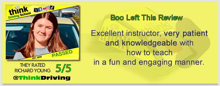 Passed with think driving school June 2026 and left this 5 star review