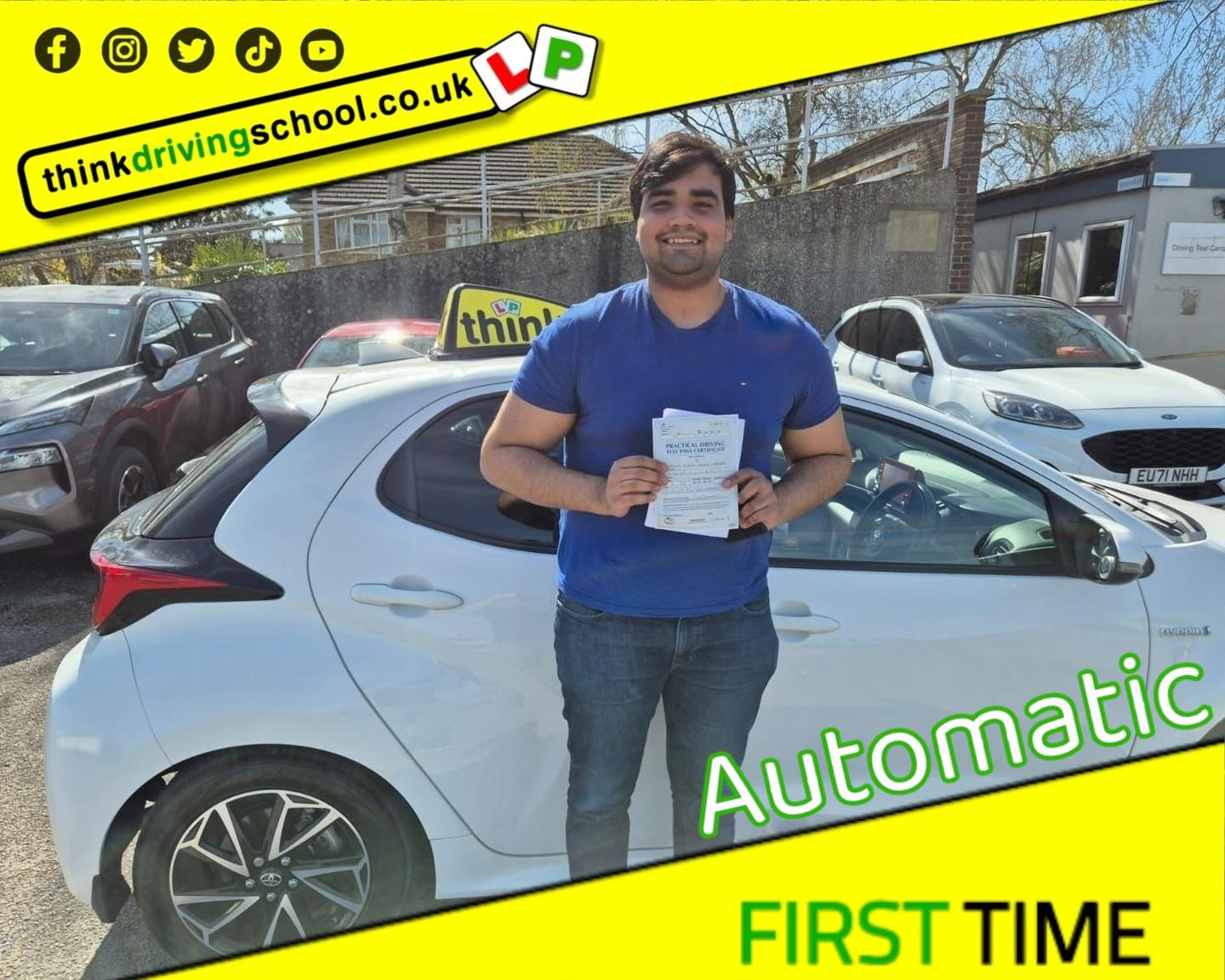 Driving School Godalming Passed with think driving school March 2025 and left this 5 star review