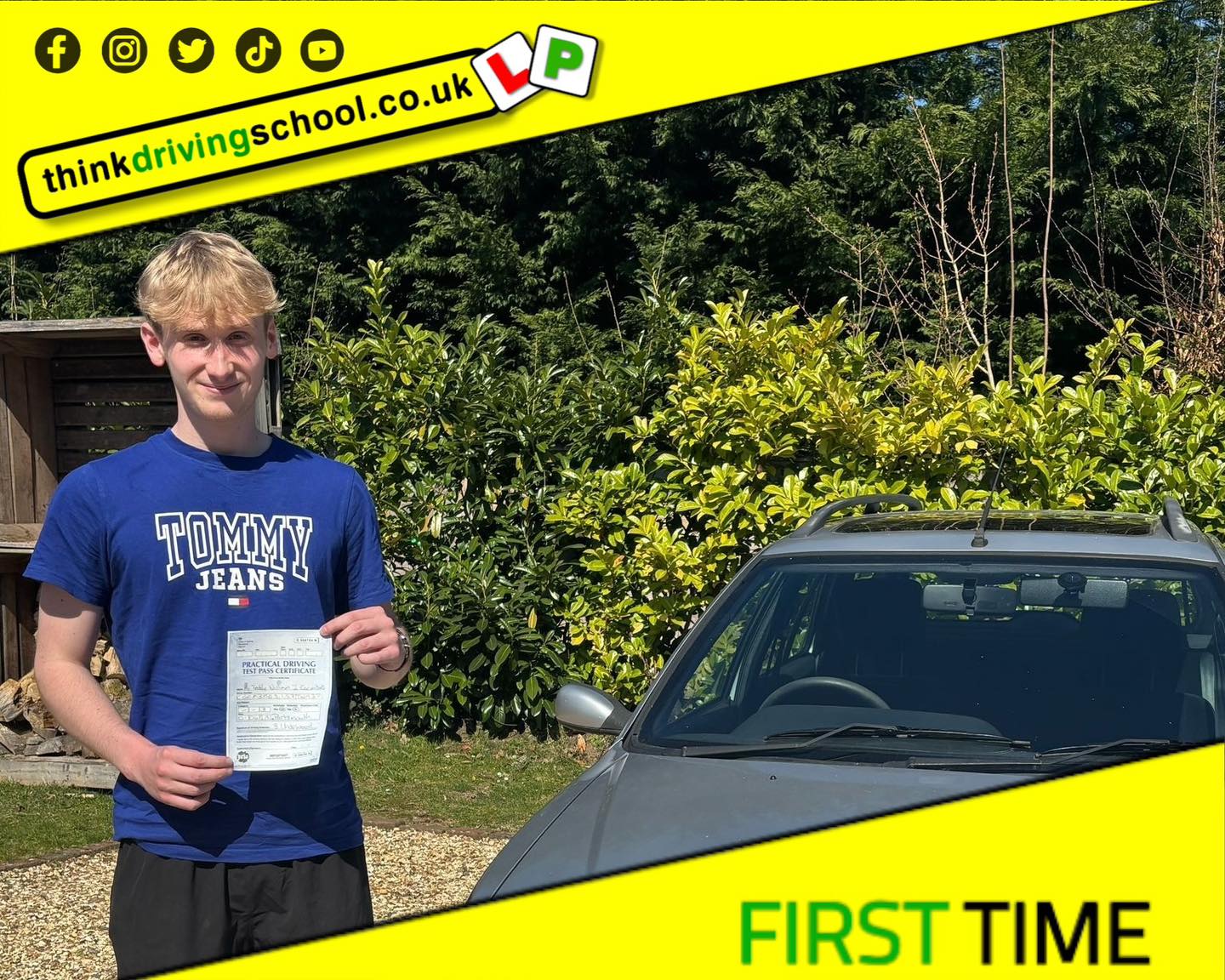 Driving School Godalming Passed with think driving school March 2025 and left this 5 star review