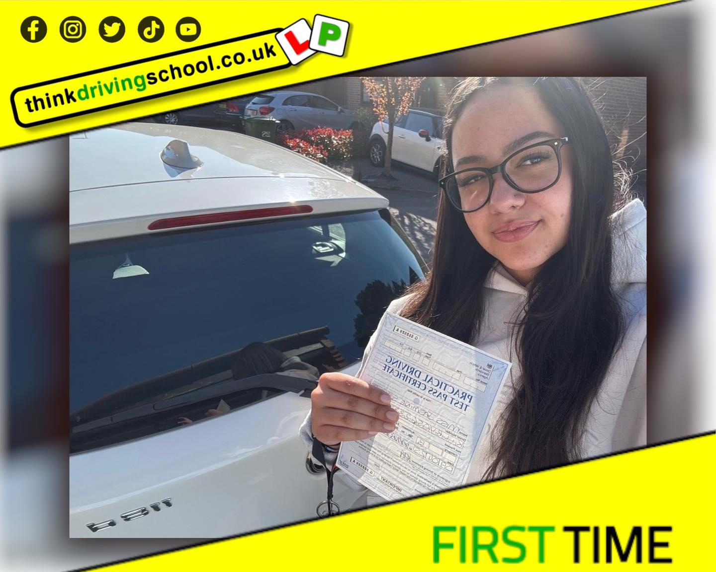 Driving School Godalming Passed with think driving school March 2025 and left this 5 star review