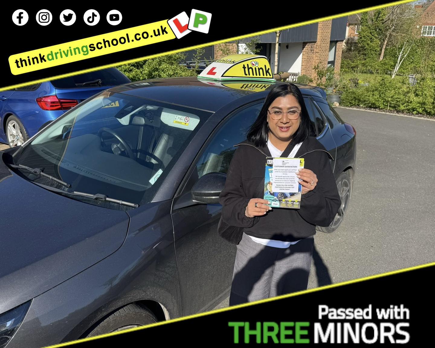 Driving School Godalming Passed with think driving school March 2025 and left this 5 star review
