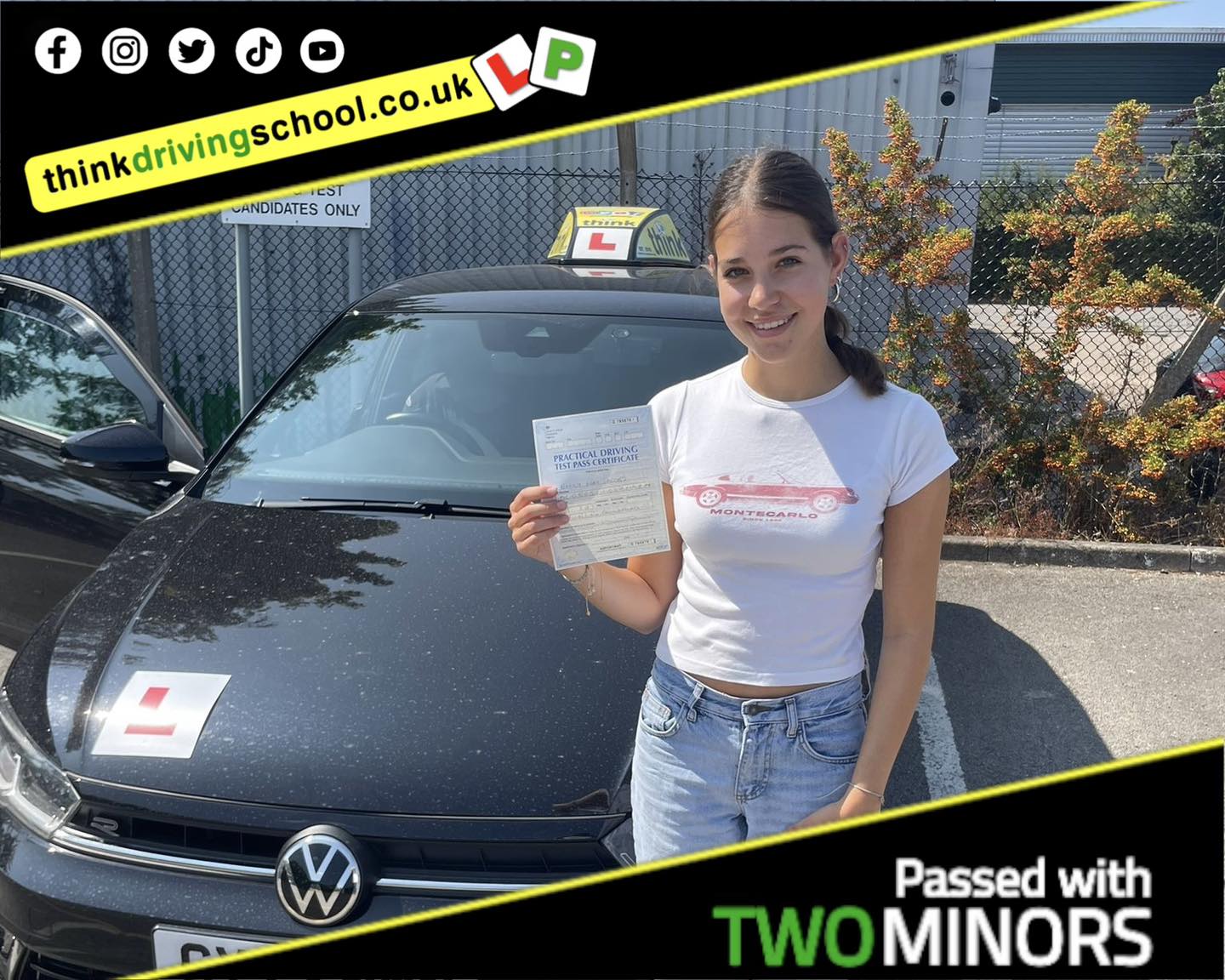 Driving School Godalming Passed with think driving school August 2025 and left this 5 star review