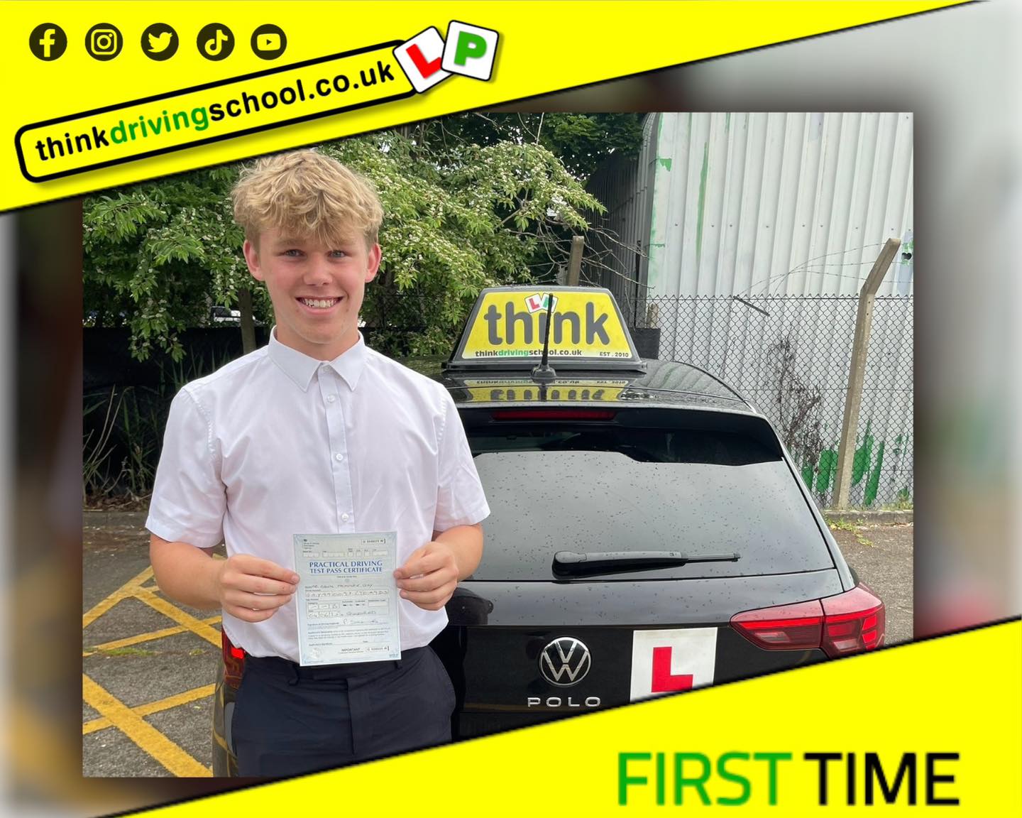 Driving School Godalming Passed with think driving school June 2025 and left this 5 star review