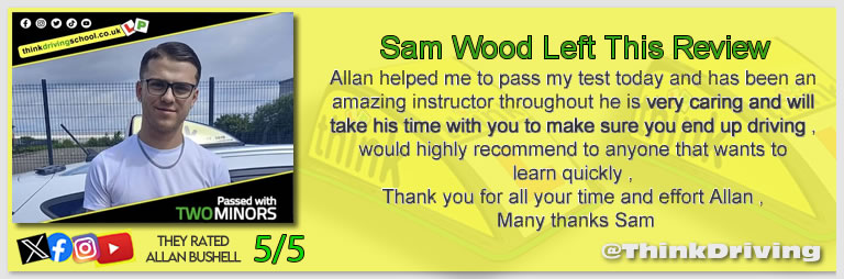 Driving School Godalming Passed with think driving school March 2025 and left this 5 star review