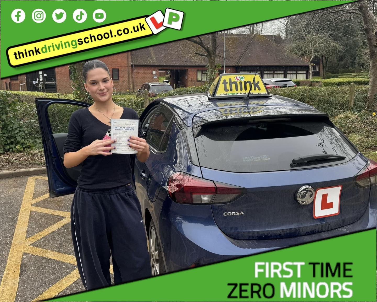 Passed with think driving school March 2025 and left this 5 star review