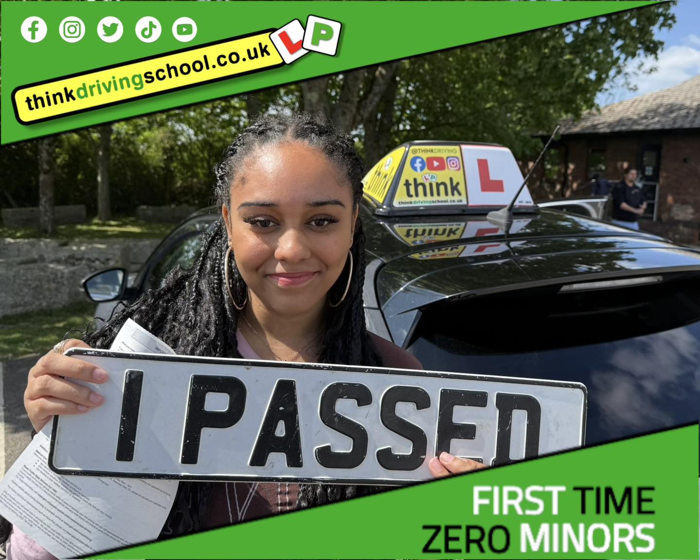 passed with think driving school with ZERO minors