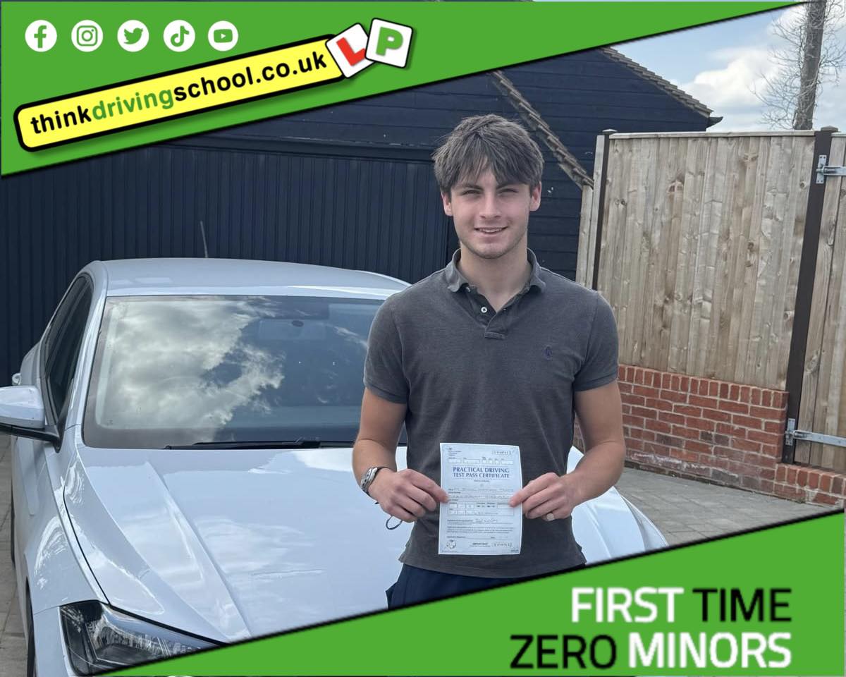 passed with think driving school with ZERO minors