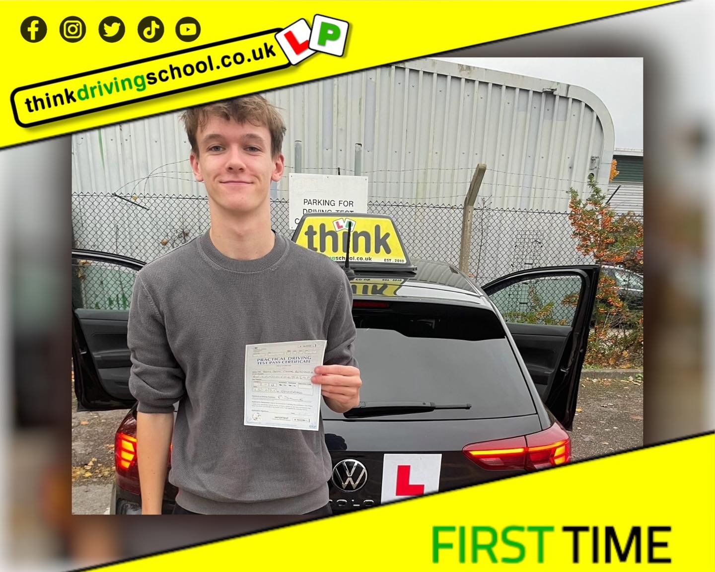 Driving School Godalming Passed with think driving school October 2025 and left this 5 star review