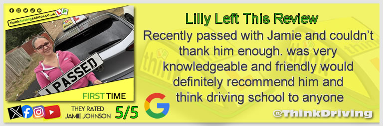 Driving School Godalming Passed with think driving school September 2025 and left this 5 star review