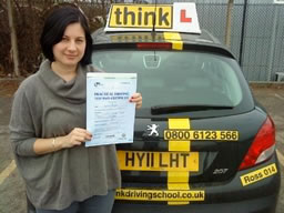 Jessica bracknell happy driving school lesson learner