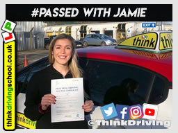 Passed with think driving school in January 2019 and left this 5 star review