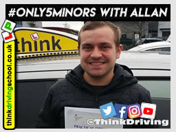 Passed with think driving school in January 2019 and left this 5 star review