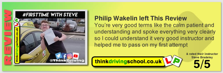 Passed with think driving school in February 2019 and left this 5 star review