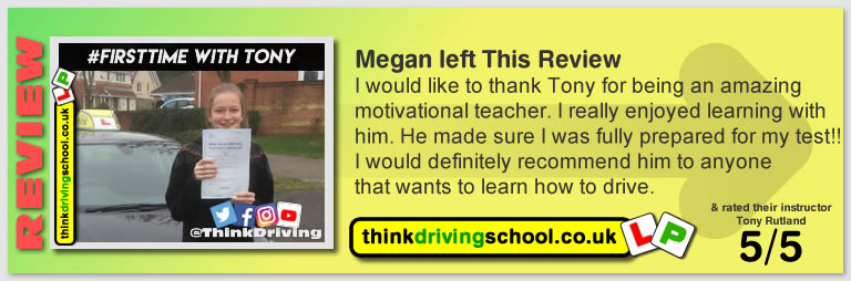 Passed with think driving school in January 2019 and left this 5 star review