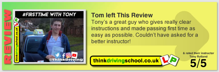 Passed with think driving school in February 2019 and left this 5 star review