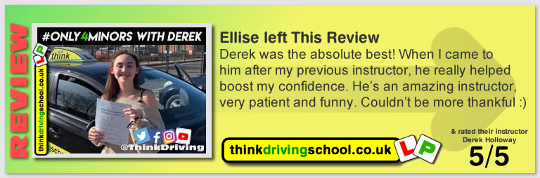 Passed with think driving school in March 2019 and left this 5 star review