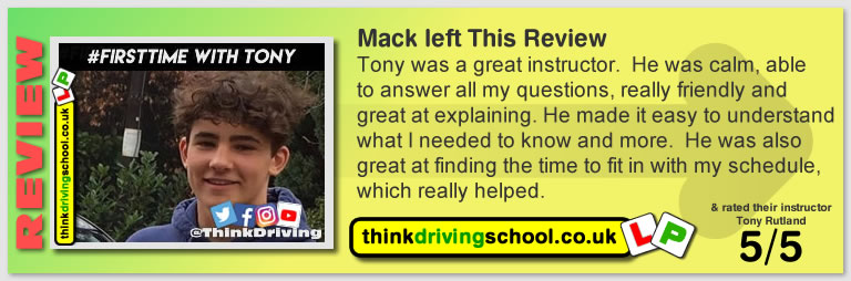 Passed with think driving school in April 2019 and left this 5 star review