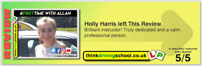 Harry Parsonage Wrote this awesome review of allan bushell driving instructor from Sandhurst & Camberley