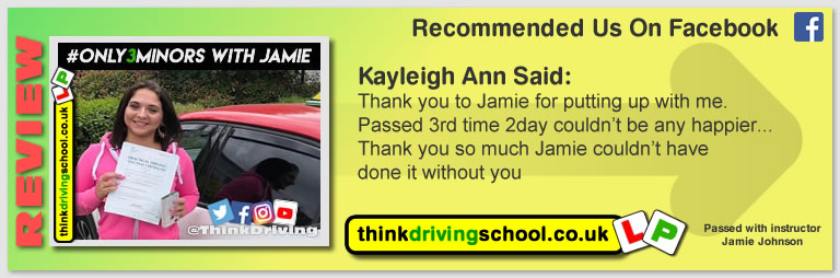 Passed with think driving school in July 2019 and left this 5 star review