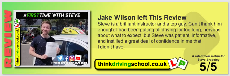 Passed with think driving school in July 2019 and left this 5 star review