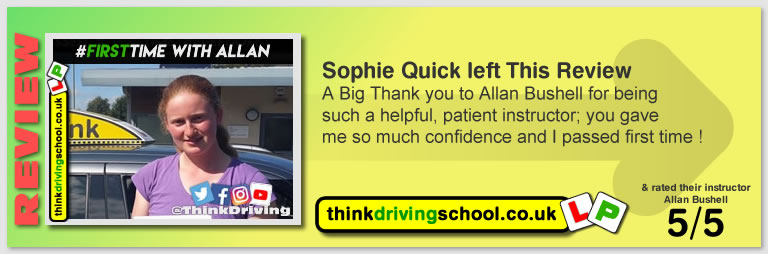 Harry Parsonage Wrote this awesome review of allan bushell driving instructor from Sandhurst & Camberley