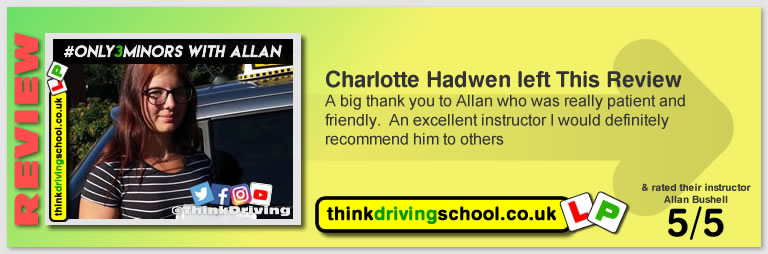 Harry Parsonage Wrote this awesome review of allan bushell driving instructor from Sandhurst & Camberley
