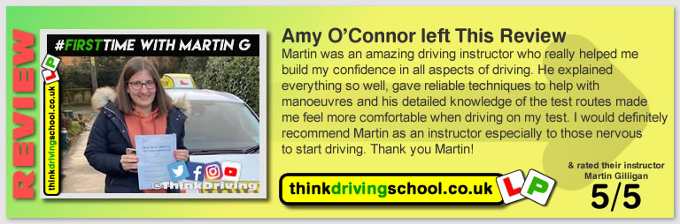 Passed with think driving school in February 2020 and left this 5 star review