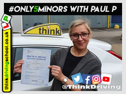 Passed with think driving school in March 2020 and left this 5 star review