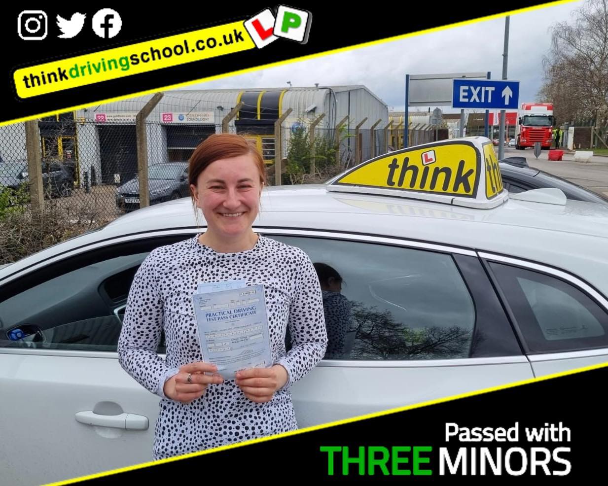 Passed with think driving school April 2022 and left this 5 star review