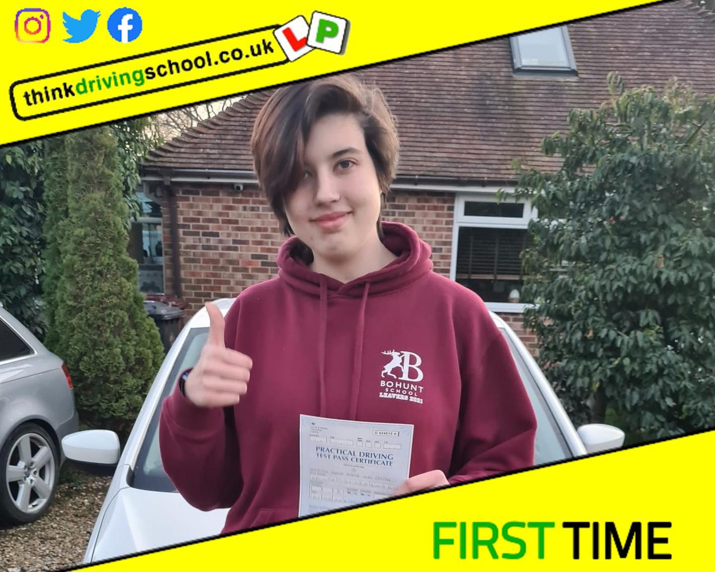 Passed with think driving school April 2022 and left this 5 star review