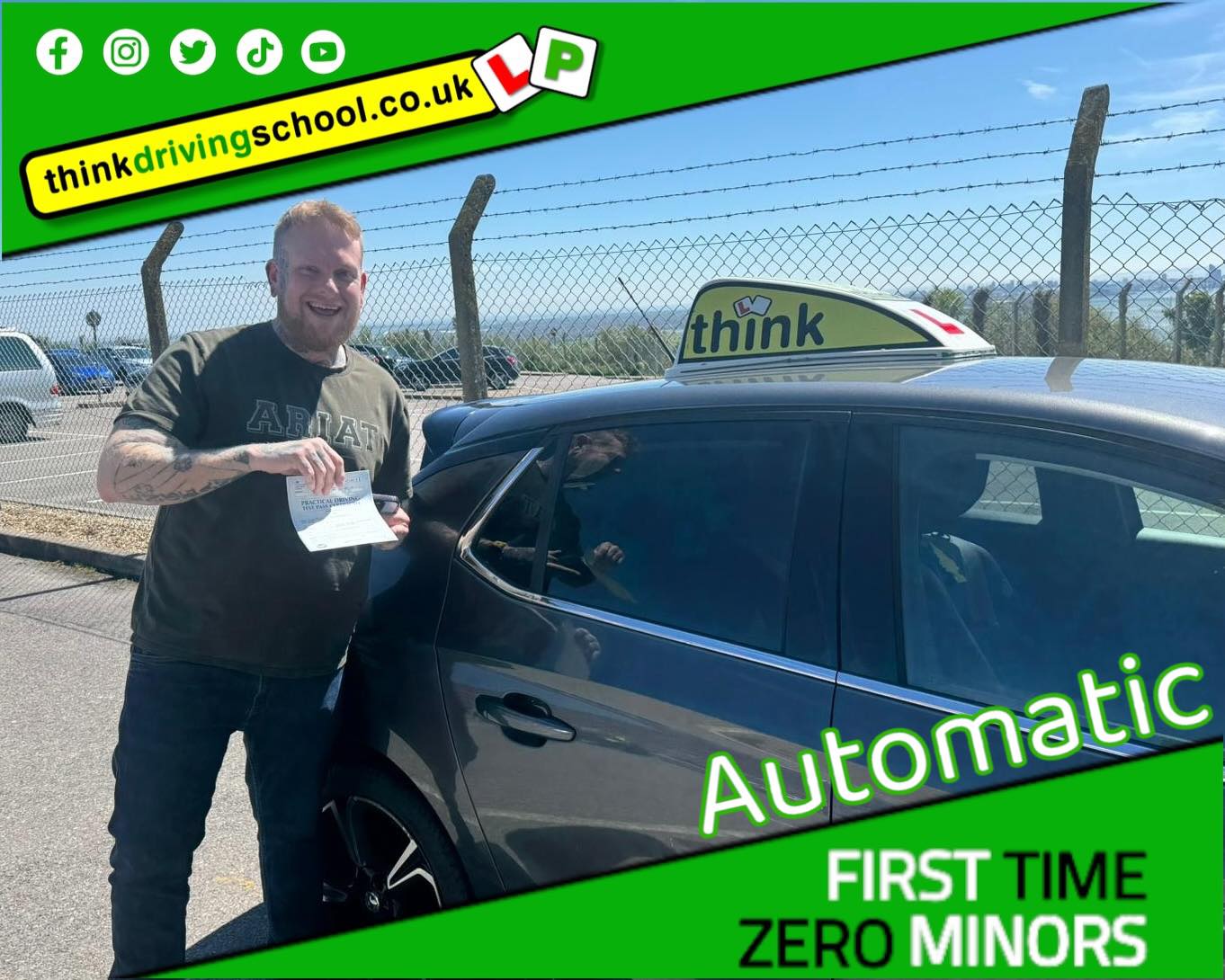 passed with think driving school with ZERO minors