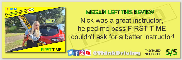 Driving School Hampshire pass Photo Passed with think driving school August 2023 and left this 5 star review