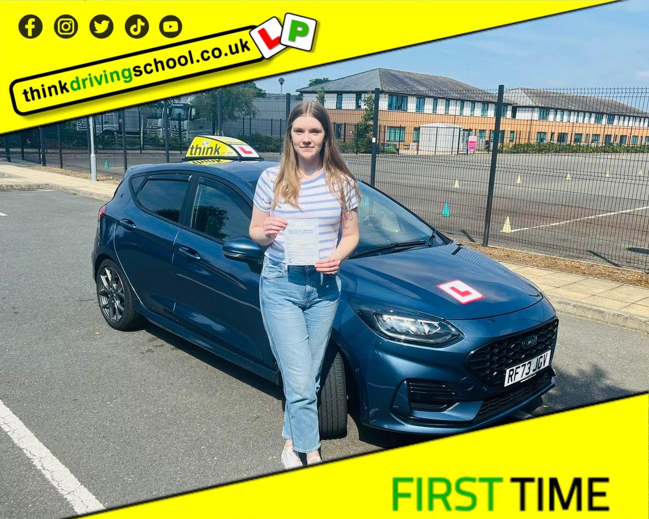 Passed with think driving school August 2024 and left this 5 star review