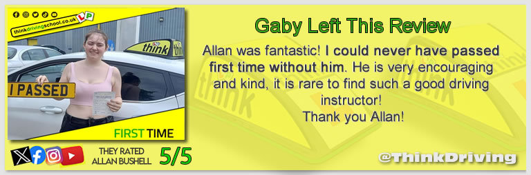 Harry Parsonage Wrote this awesome review of allan bushell driving instructor from Sandhurst & Camberley