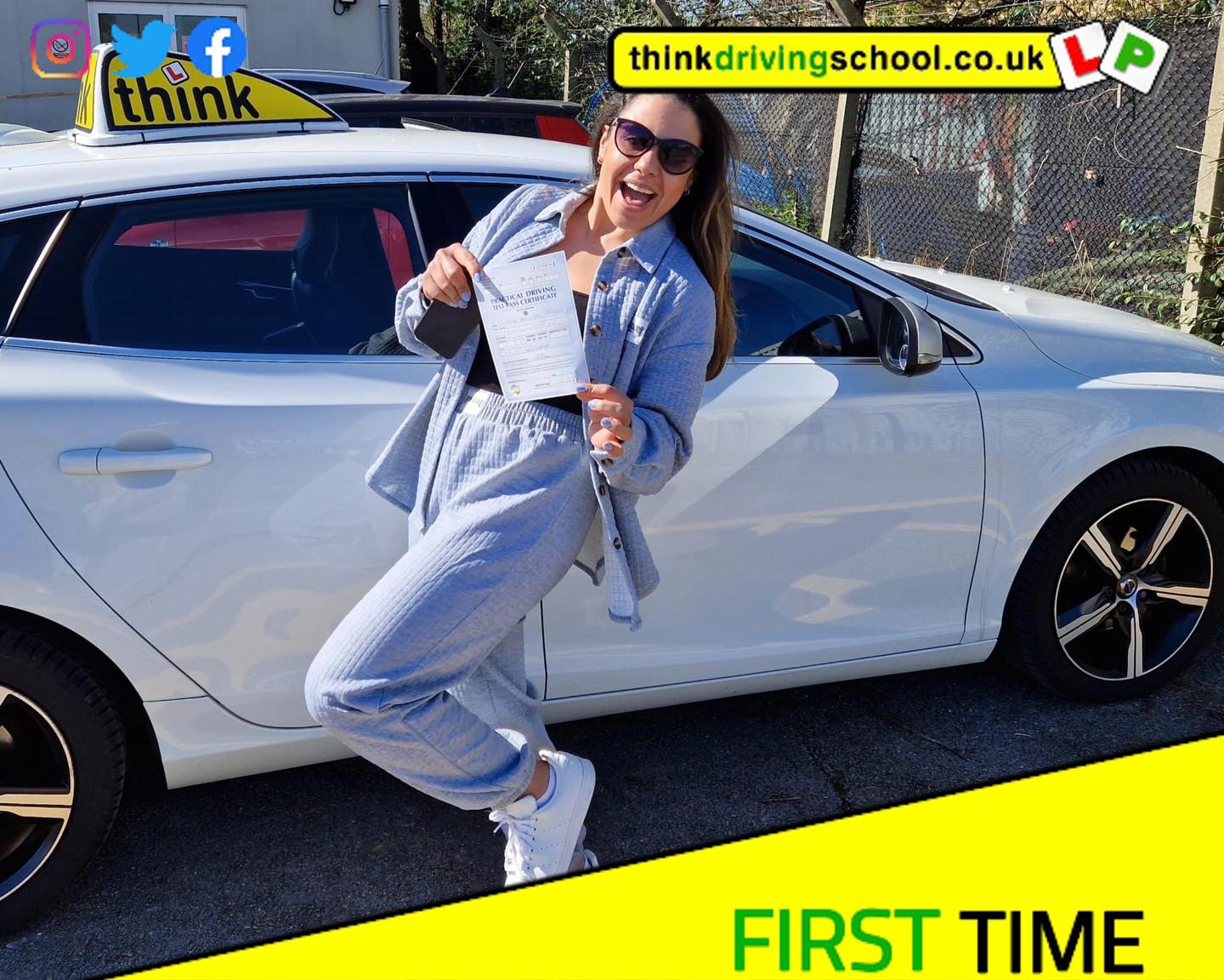 Driving School Hampshire pass Photo Passed with think driving school November 2022 and left this 5 star review