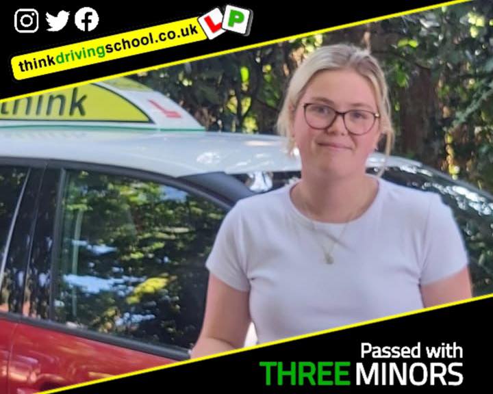 Passed with think driving school August 2022 and left this 5 star review