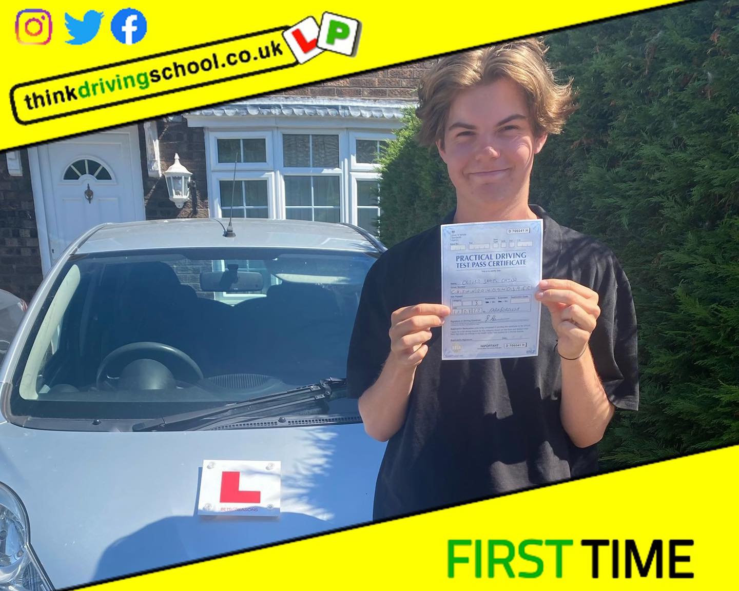Passed with think driving school August 2022 and left this 5 star review