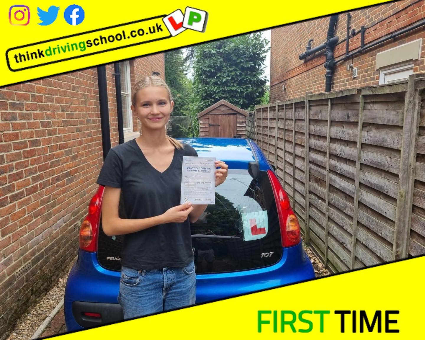 Passed with think driving school August 2022 and left this 5 star review