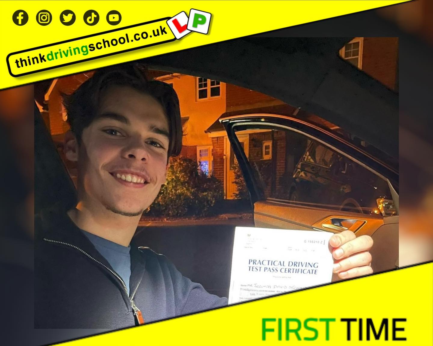Passed with think driving school DECEMBER 2024 and left this 5 star review