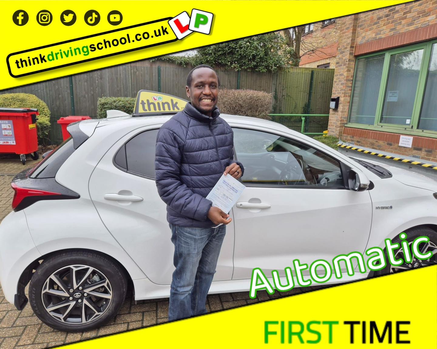 Driving School Godalming Passed with think driving school DECEMBER 2024 and left this 5 star review