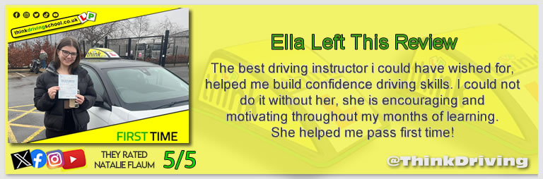 Driving School Godalming Passed with think driving school DECEMBER 2024 and left this 5 star review