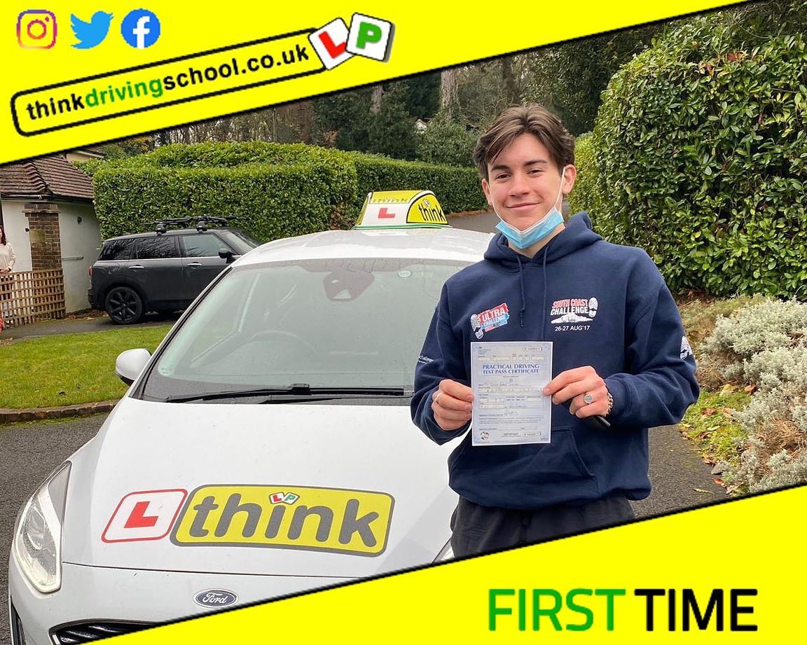 Passed with think driving school December 2021 and left this 5 star review