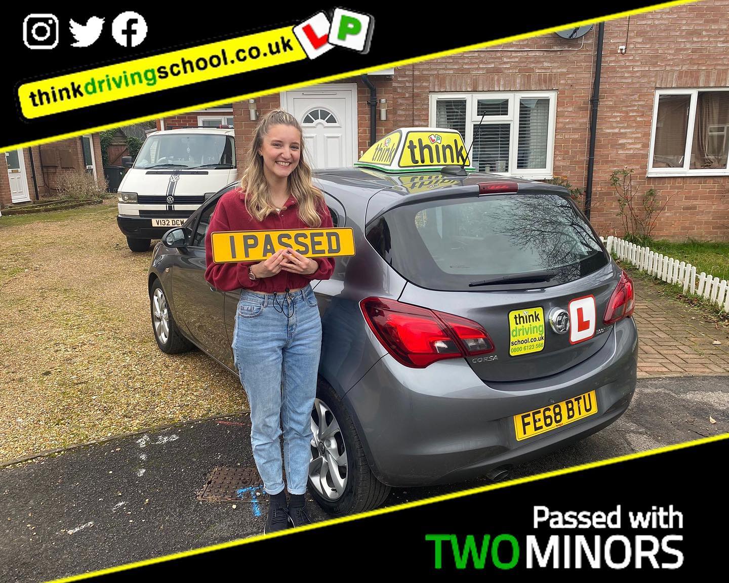 Passed with think driving school December 2021 and left this 5 star review