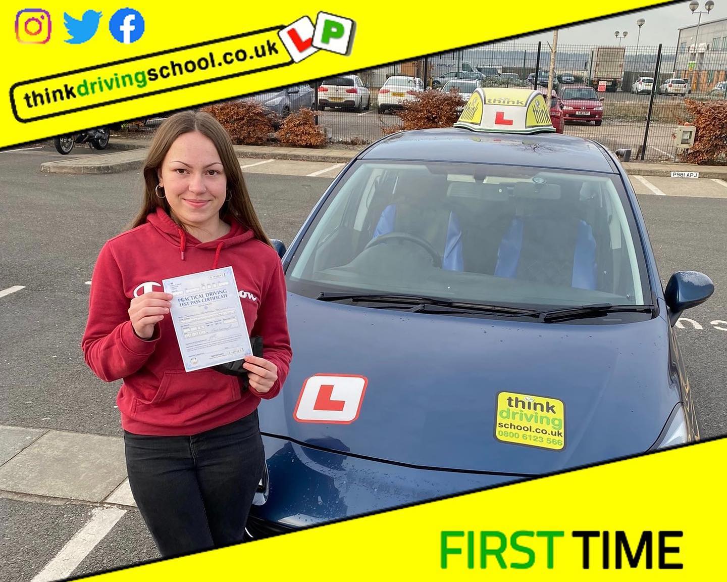 Passed with think driving school December 2021 and left this 5 star review